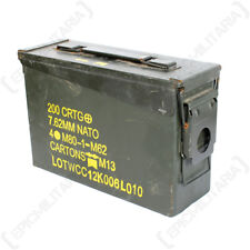 Original US Army 200 Cartridge .30 Cal Ammo Can - American Military Army Tin Box for sale  ABERYSTWYTH