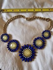 Blue sunflower necklace for sale  Mount Vernon