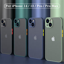 Custodia cover per iPhone 14 / 13 / Pro / ProMax Bumper Opaco Copre fotocamera usato  Bra