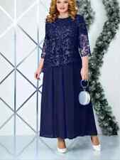 Used, Navy Blue Lace & Mesh Layered Dress Mother Of The Bride Wedding Occasion - 4XL for sale  Shipping to South Africa