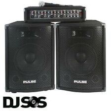 Pulse PMH200KIT 200w DJ PA Sistema Kit Paquete Altavoces y Mezclador/Amplificador + Micrófono/cables segunda mano  Embacar hacia Mexico