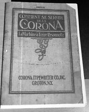 Corona typewriter manual for sale  Shipping to Ireland