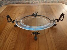 NN Korea Solid Brass Oval Stand w/Serving Dish Brutalist in Style 16 1/2 in for sale  Shipping to South Africa