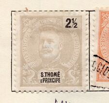St. Thomas and Prince Islands 1898 Early Issue Fine Mint bisagra 2.5r. 135345 segunda mano  Embacar hacia Mexico