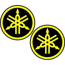 Logotipo Yamaha amarelo x2 adesivos/decalques para motocicletas e capacetes 55mm x 55mm, usado comprar usado  Enviando para Brazil