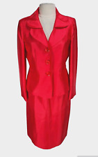 Usado, Mini-saia Le Suit feminina tamanho 10 vermelha com botões cintura média 299P comprar usado  Enviando para Brazil
