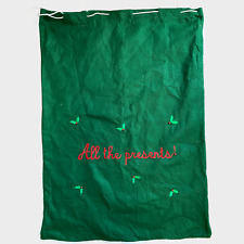 Usado, Bolsa de presente brinquedo de feltro verde Natal do Papai Noel tamanho grande 28 x 40 comprar usado  Enviando para Brazil