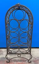 Mid c20th 7 Bottle Iron Wine Rack H53cm x W23cm x D15.5cm, used for sale  Shipping to South Africa