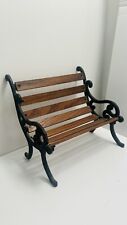 Mini Garden/Doll bench. Wrought Iron & Wood Park Bench Garden bench. Adorable for sale  Shipping to South Africa