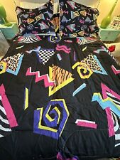 vintage inspired 80’s bedding set, comforter and 2 pillowcases 84” x 78” full sz for sale  Shipping to South Africa