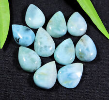 ELEGANT~ 10Pcs Natural Larimar Pectolite Ring Size Pear Gemstone Lot 10X14MM k49, used for sale  Shipping to South Africa