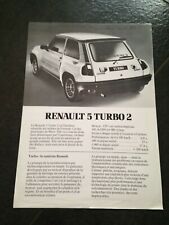 Renault turbo rare d'occasion  Villefranche-sur-Saône