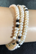 pearl baroque bracelet black for sale  Stockbridge