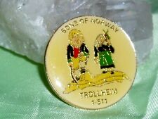 Vintage "SONS OF NORWAY"  Trollheim  1-511 Gold Tone Metal TACK PIN til salgs  Frakt til Norway