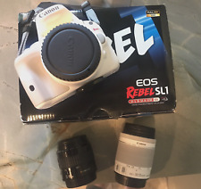 Used, Canon EOS Rebel SL1 / EOS 100D 18.0MP Digital SLR White with TWO lenses! for sale  Shipping to South Africa