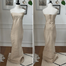 Windsor Nude Beige Strapless Bandage Style Mermaid Dress Gown L for sale  Shipping to South Africa