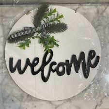 Wooden welcome wreath for sale  Shipping to Ireland