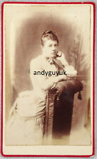 CDV BRECON PALTONI ANTIQUE PHOTO FASHION VICTORIAN DRESS CHAIR VICTORIAN, usado segunda mano  Embacar hacia Argentina