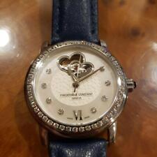 Frederique Constant relógio feminino automático couro branco coração batida diamante comprar usado  Enviando para Brazil