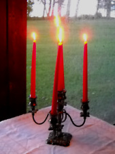 Used, Antique Victorian Gothic Black Tarnished Five Light Candelabra  Halloween Decor for sale  Harbor Beach