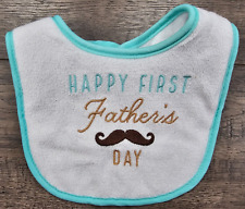 Baby Girl Boy Nwot HB Happy First Father's Day Baby Bib for sale  Shipping to South Africa