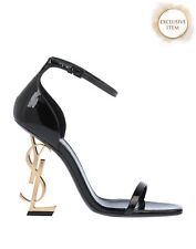 RRP€950 SAINT LAURENT Opyum Leather Sandals Mismatch Size L39 R39.5 YSL Heel for sale  Shipping to South Africa