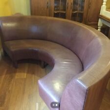 curved leather sofa for sale  NORWICH