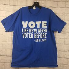 Camiseta política unissex grande John Lewis vote como nunca votamos antes comprar usado  Enviando para Brazil