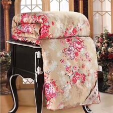 Flower Print Mulberry Silk Blanket Spring Autumn Warm Soft Thin Quilt Comforter, used for sale  Shipping to South Africa