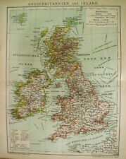 Antique 1931 EGREAT BRITAIN IRELAND HISTORICAL POLITICAL Map Original Lithograp, used for sale  Shipping to South Africa