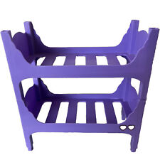 DOLL BUNK BEDS OR 2 TWIN BEDS FURNITURE STACKABLE  DOLL HOUSE Purple for sale  Shipping to South Africa