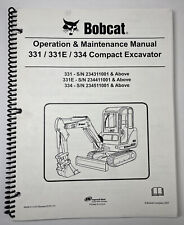 Bobcat 331 331E 334 Mini Escavadeira Compacta Manual de Manutenção de Operação #6902612 comprar usado  Enviando para Brazil