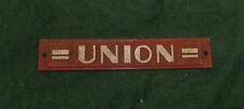 Union name plate for sale  PULBOROUGH