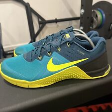 Nike Metcon 2 Flywire -Turquoise Yellow Training Shoes Mens Size 11, used for sale  Shipping to South Africa