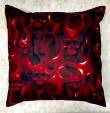 Flaming skull cushion for sale  NEWTON ABBOT