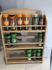 Used, Vintage Style New Big T&G Hevea Wood Spice Rack Wall Mounted Or Freestanding Vgc for sale  Shipping to South Africa