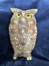 Vintage Hand Carved Wood Owl Cryptomeria JAPAN (repaired Ears), used for sale  Shipping to South Africa