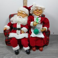 Decoração vintage de ronco de Papai Noel e Sra. Claus sentado no sofá comprar usado  Enviando para Brazil