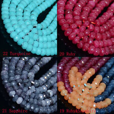 2x4mm 4x6mm Multi-color Faceted Natural Rondelle Gemstone Loose Beads 15" for sale  Shipping to South Africa