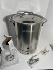 HOMEBREWING KETTLE 32 QT / 8 GAL STAINLESS STEEL BREW KETTLE 4 PC SET GAS ONE for sale  Shipping to South Africa