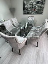 grey chairs studded dining for sale  SHEFFIELD