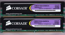Kit de memoria RAM Corsair CM2X1024-6400 PC2-6400C4 XMS6404v2.1 de 2 GB 2x1 GB 2x1 GB  segunda mano  Embacar hacia Argentina