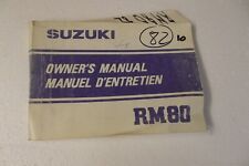 Suzuki rm80 owners for sale  BISHOP AUCKLAND