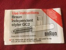 Instruction booklet braun for sale  NORWICH