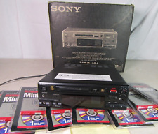 Gravador Vintage Sony MiniDisc Player MDS-101 Com Caixa e 8 Discos NOS Recibo OEM comprar usado  Enviando para Brazil