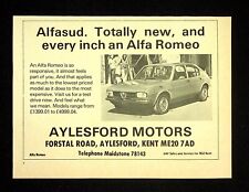 Alfasud vintage advertisement for sale  ASHFORD