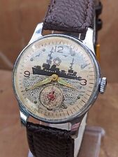 Usado, Relógio de pulso masculino vintage Pobeda Festival arte feito à mão URSS anos 50 comprar usado  Enviando para Brazil