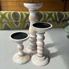 wooden candle holder for sale  ANTRIM