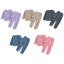 Conjunto de pijamas infantis meninas meninos roupa de dormir gola redonda roupa de dormir inverno comprar usado  Enviando para Brazil