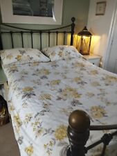 Used, DOUBLE DUVET COVER SET - DUNELM - ROSES - YELLOW  ~Fleur~ for sale  Shipping to South Africa